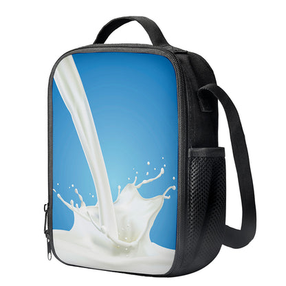 Milk Splash Print Crossbody Lunch Bag