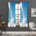 Milk Splash Print Grommet Curtain Panels