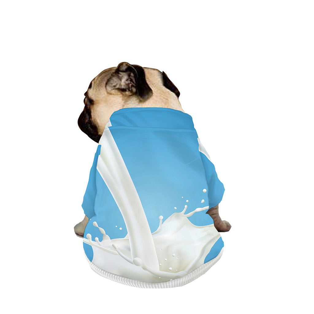 Milk Splash Print Dog Zip Up Jacket