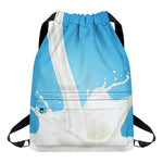 Milk Splash Print Drawstring Backpack