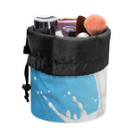 Milk Splash Print Drawstring Makeup Bag