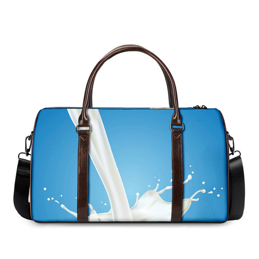 Milk Splash Print Duffle Bag