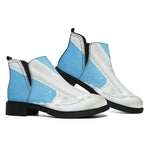 Milk Splash Print Flat Ankle Boots