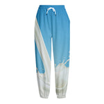 Milk Splash Print Fleece Lined Knit Pants