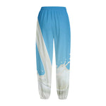 Milk Splash Print Fleece Lined Knit Pants