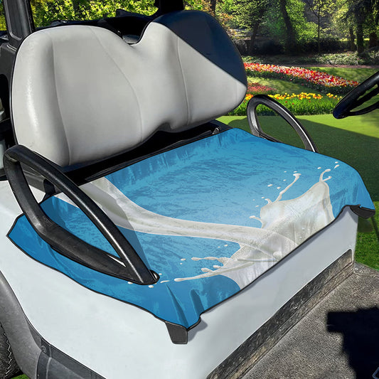 Milk Splash Print Golf Cart Seat Cover