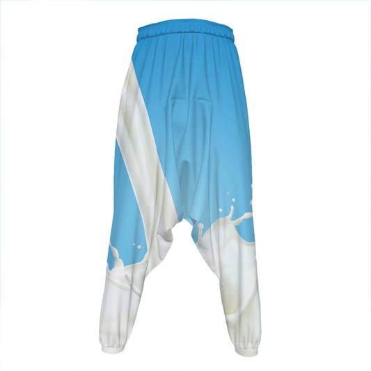 Milk Splash Print Hammer Pants