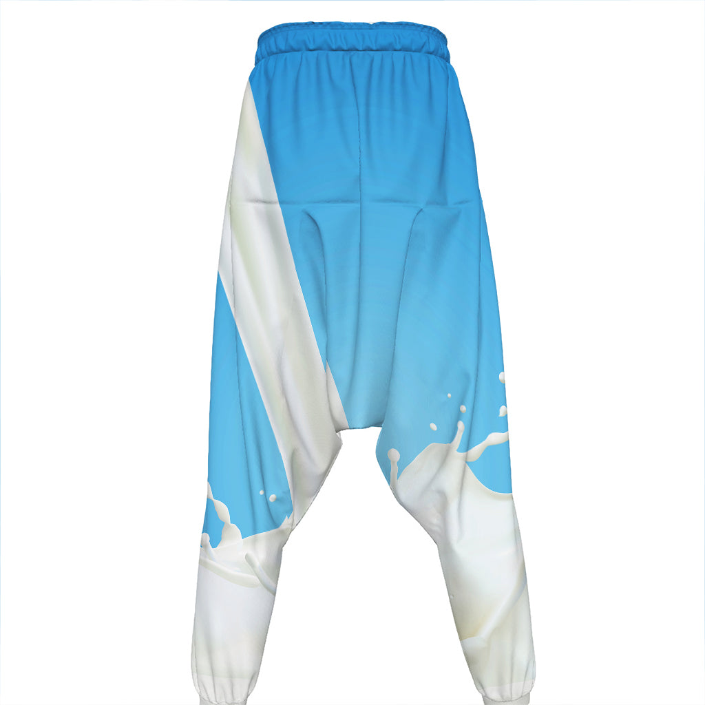 Milk Splash Print Hammer Pants
