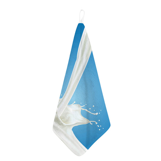 Milk Splash Print Hand Towel