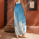 Milk Splash Print Harem Pants