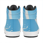 Milk Splash Print High Top Leather Sneakers