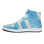 Milk Splash Print High Top Leather Sneakers