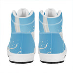 Milk Splash Print High Top Leather Sneakers