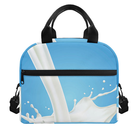 Milk Splash Print Insulated Lunch Bag