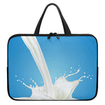 Milk Splash Print Laptop Sleeve With Handle