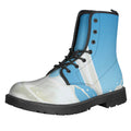 Milk Splash Print Lace-Up Boots