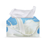 Milk Splash Print Leather Tissue Box Cover