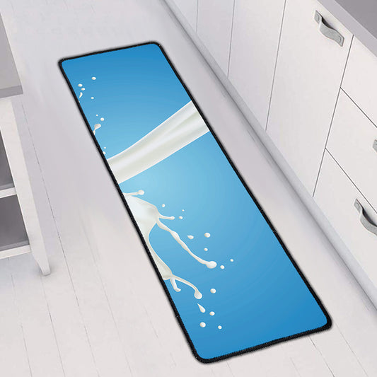 Milk Splash Print Long Kitchen Mat