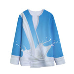 Milk Splash Print Long Sleeve Short Coat