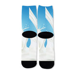 Milk Splash Print Long Socks