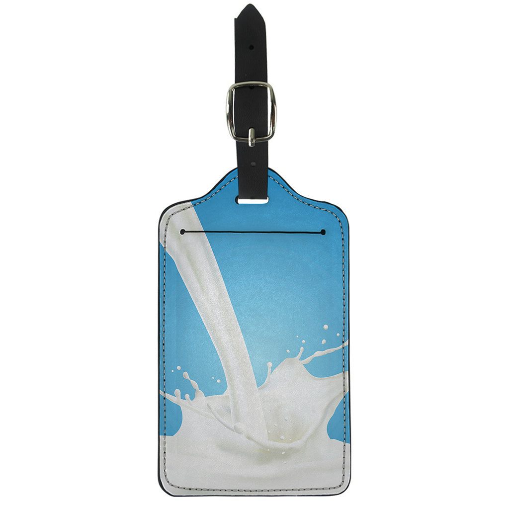 Milk Splash Print Luggage Tag