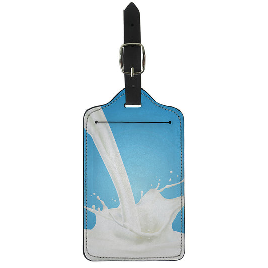 Milk Splash Print Luggage Tag
