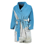 Milk Splash Print Men's Bathrobe