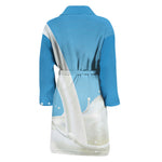 Milk Splash Print Men's Bathrobe