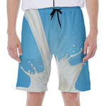 Milk Splash Print Men's Beach Shorts