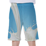 Milk Splash Print Men's Beach Shorts