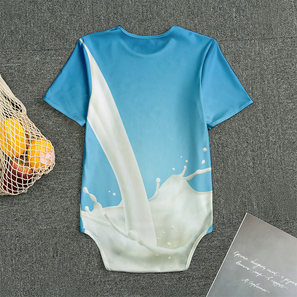 Milk Splash Print Men's Bodysuit