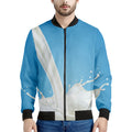 Milk Splash Print Men's Bomber Jacket