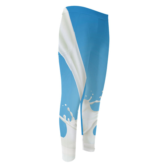 Milk Splash Print Men's Compression Pants