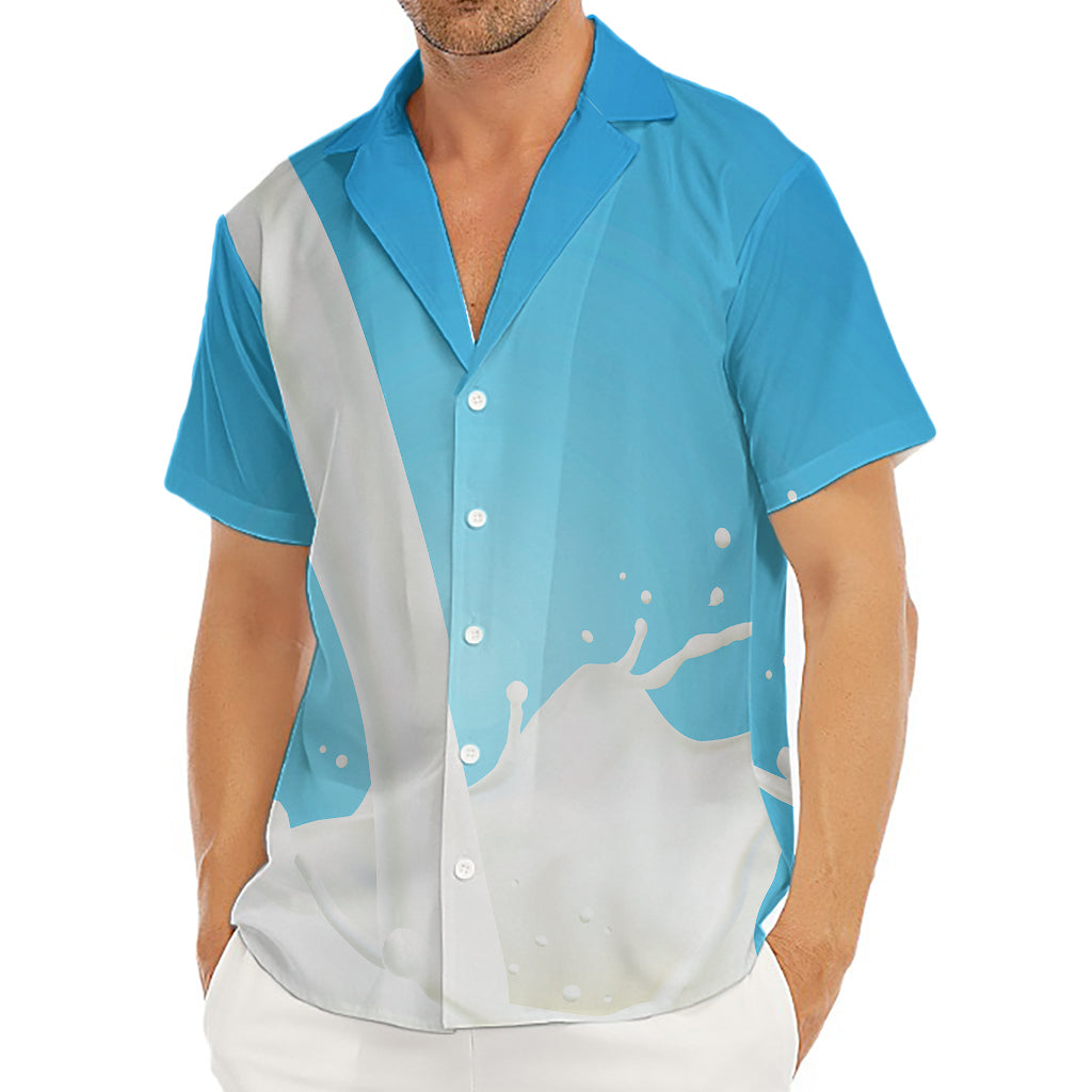 Milk Splash Print Men's Deep V-Neck Shirt