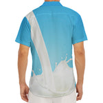 Milk Splash Print Men's Deep V-Neck Shirt