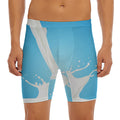 Milk Splash Print Men's Long Boxer Briefs