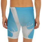Milk Splash Print Men's Long Boxer Briefs