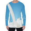 Milk Splash Print Men's Long Sleeve T-Shirt