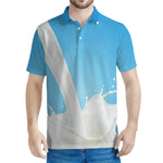 Milk Splash Print Men's Polo Shirt