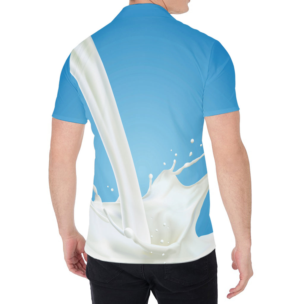 Milk Splash Print Men's Shirt