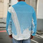 Milk Splash Print Men's Shirt Jacket