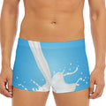 Milk Splash Print Men's Short Boxer Briefs