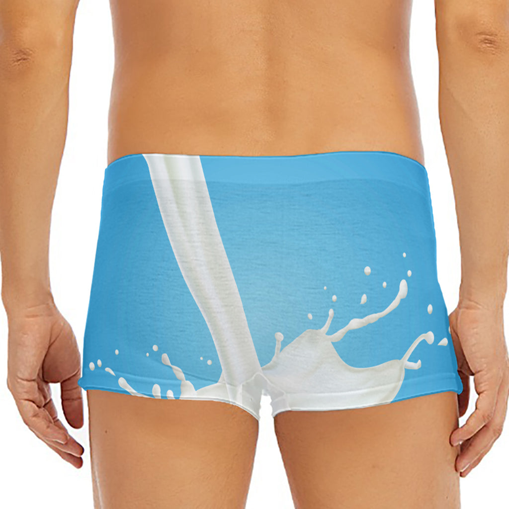 Milk Splash Print Men's Short Boxer Briefs