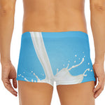 Milk Splash Print Men's Short Boxer Briefs