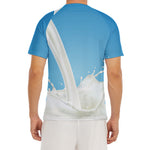 Milk Splash Print Men's Short Sleeve Rash Guard