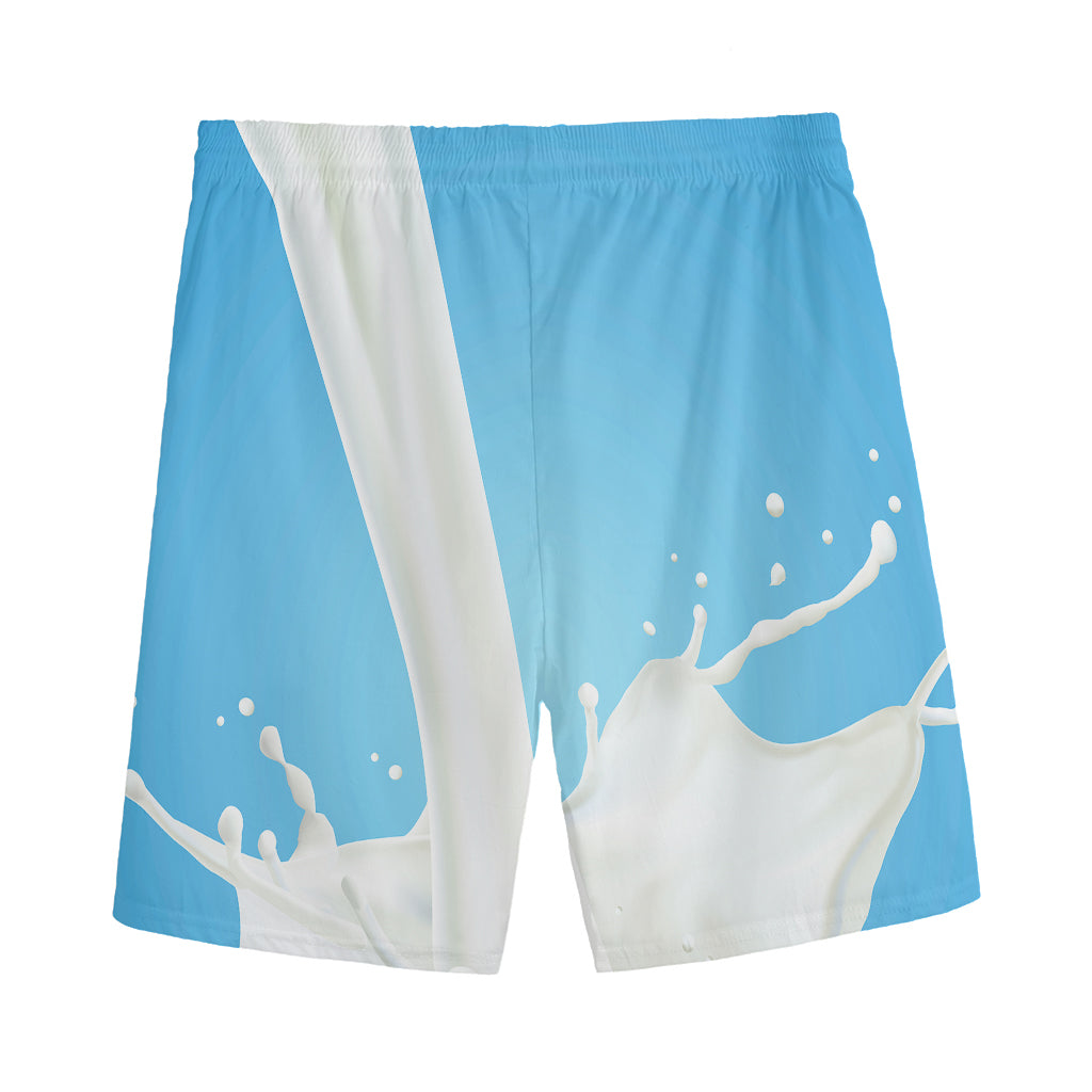 Milk Splash Print Men's Sports Shorts