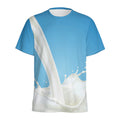 Milk Splash Print Men's Athletic T-Shirt
