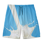 Milk Splash Print Men's Swim Trunks