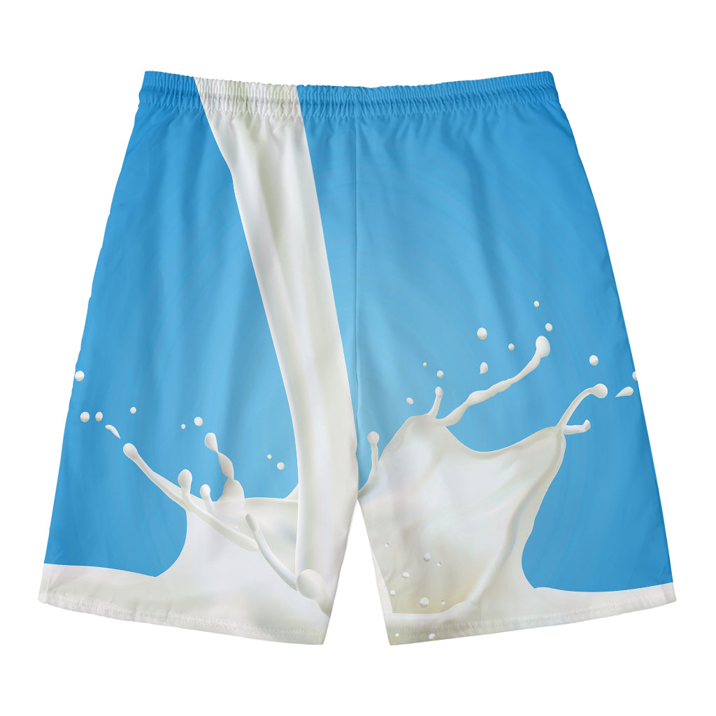 Milk Splash Print Men's Swim Trunks