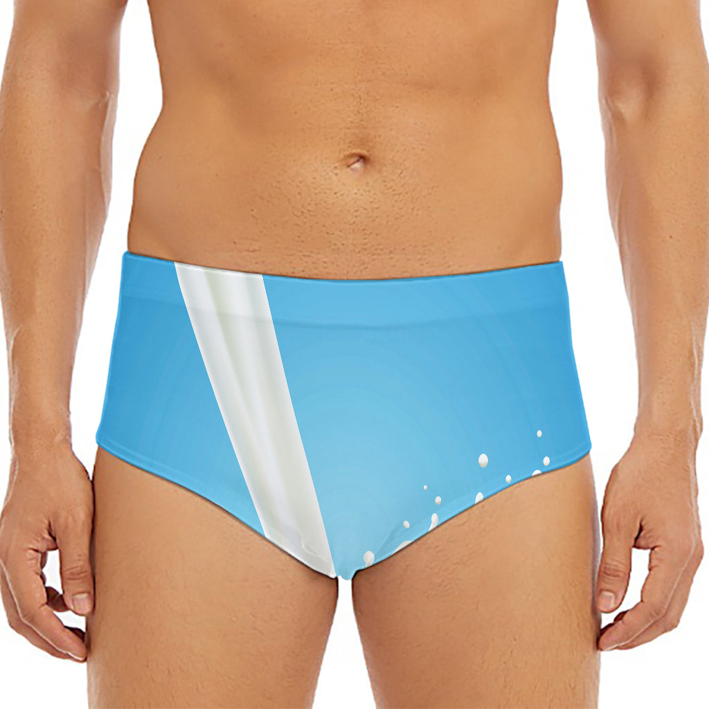 Milk Splash Print Men's Triangle Swim Briefs